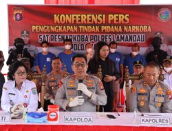Kapolda Kalteng Pimpin Konferensi Pers, Hasil Pengungkapan 33,8 KG Narkoba di Wilayah Lamandau