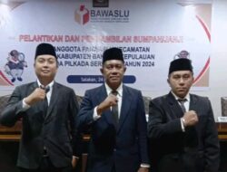 Ketua Bawaslu Bangkep lantik Pimpinan Panwascam se Kabupaten Bangkep.