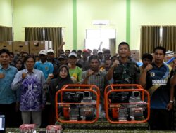 Dandim 1002/HST Serahkan Secara Simbolis Pompa Air Kepada Gapoktan