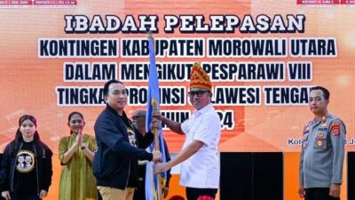 Berharap Juara Umum! Bupati Morut Secara Langsung Lepas Kontingen Pesparawi