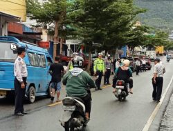 Polisi dan Kejari Beserta Instansi Terkait di Luwuk Banggai Gelar Razia Gabungan