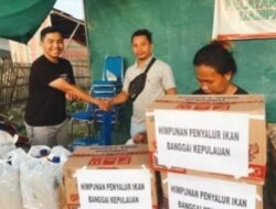 Himpunan Penyalur Ikan Bangkep, Serahkan Bantuan Ke Pengungsi Banjir Gorontalo