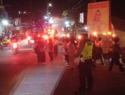 Kasat Lantas Polres Banggai Kawal Langsung Pawai Obor Hari Pramuka ke 63 di Luwuk