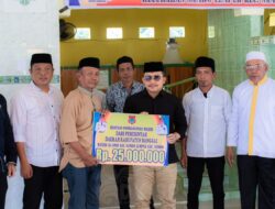 Beri Sumbangan 25 Juta Di Masjid Al-Amin Nambo, Bupati Banggai Ingatkan: Tidak Perlu Saling Menjatuhkan Hanya Karena Berbeda Pilihan!