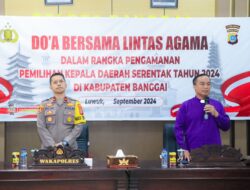Wujudkan Kondusifitas Pilkada 2024, Polres Banggai Gelar Doa Bersama Lintas Agama