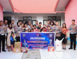 Jelang HUT Lantas, Polres Banggai Gelar Bakti Sosial Bagi Sembako ke SLB dan Panti Asuhan