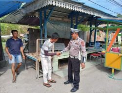 Cooling System Satlantas Polres Banggai Ajak Pengguna Jalan Sukseskan Pilkada 2024