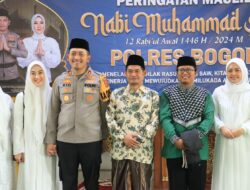 Kapolres Bogor, AKBP Rio Wahyu Anggoro S.H., S.I.K., M.H: Memperingati Maulid Nabi Di Masjid Baitul Hamdi, Di Hadiri Personil Polresta Bogor