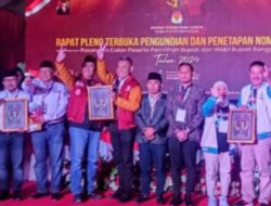 KPU Banggai Gelar Pengundian Dan Penetapan Nomor Urut Paslon Pilkada Banggai