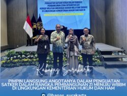 Kabapas Surakarta Pimpin Langsung Angotanya, Penguatan Satker Pembangunan ZI menuju WBBM di Lingkungan Kemenhumham 