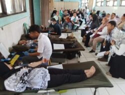 Peringati HUT ke 79, PGRI Kabupaten Bogor Gelar Giat Donor Darah