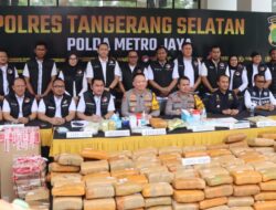 Ungkap Penyalahgunaan Narkotika, Polres Tangsel Sita 642 Kg Ganja, 7,8 Kg  Sabu dan 1,1 Kg MDMA