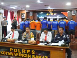 Polres Kobar Amankan 31 Pelaku Pencurian Sawit, 13 Positif Narkoba