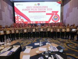 Anev Konsolidasi Divhumas Polri 2024, Kabidhumas Polda Sulteng Terima Penghargaan Amplifikasi Terbaik Zona 3