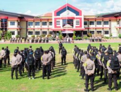 Apel Serpas Pengaman TPS, Wakapolres Banggai Ingatkan Netralitas Harga Mati