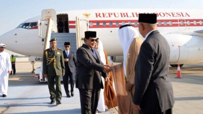 Presiden Prabowo Tiba di Abu Dhabi, PEA, untuk Kunjungan Kenegaraan