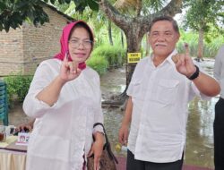 Ali Yusuf Siregar Nyoblos Pertama di TPS 9 Desa Dagang Kerawan Tanjung Morawa