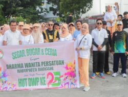 Semarak HUT ke-25, DWP Kabupaten Banggai Gelar Kegiatan Olahraga Bersama