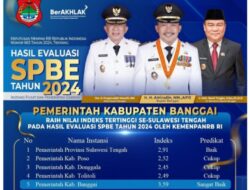 Raih Nilai Indeks Tertinggi SPBE 3,59, Bukti Kabupaten Banggai Mampu Bersaing Di Tingkat Regional Sulteng