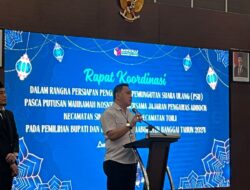 Polres Banggai Ikuti Rakor Persiapan PSU Pilkada Banggai bersama Pengawas Adhock