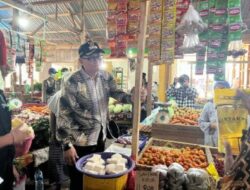 Wakil Bupati Bangkep Serfi Kambey Sidak di Pasar Tradisional Salakan