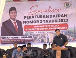 Sosper No 3/2023 Tentang Tata Kelola Komoditas Unggulan Perkebunan di Dharmasraya, Sutan Varel Pesan Ini