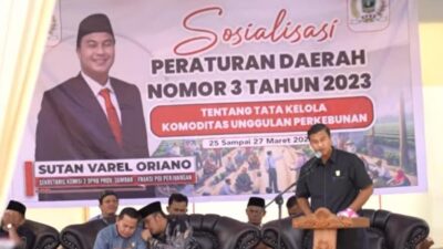 Sosper No 3/2023 Tentang Tata Kelola Komoditas Unggulan Perkebunan di Dharmasraya, Sutan Varel Pesan Ini