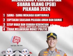 Jelang PSU, Kapolres Banggai : Stop Hoax dan Money Politik