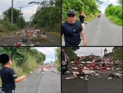 Tumpukan Sampah Menghalangi Akses Jalan di Jalan Gandaria 1, Gerunggang