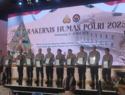 Rakernis Humas Polri 2025, Bidhumas Polda Sulteng Raih Dua Penghargaan