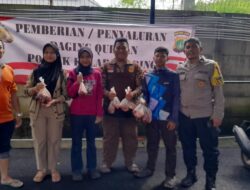 Polsek Kelapa Gading Gelar Pemotongan dan Penyaluran Hewan Qurban, 300 Paket Daging Disalurkan ke Warga