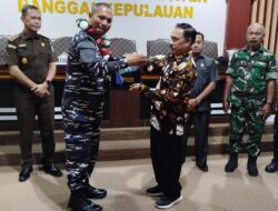Pj. Sekda Bangkep Bersama Forkopimda Sambut Kunker Komandan Angkatan Laut Palu di Salakan