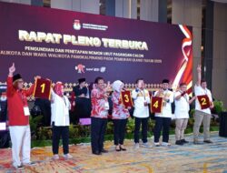 Pleno KPU Pangkalpinang, Paslon Prof Udin dan Cece Dessy dapat Nomor Hoky 3