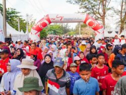 Ribuan Masyarakat Tumpah ruah, Ikuti Pekan Sehat HUT PT Timah di Pantai Nyiur Melambai Beltim