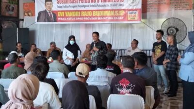 Sosialisasikan Perda Pencegahan Penyalahgunaan Psikotropika di Kota Padang, Evi Yandri Sampaikan Pesan Ini