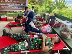 Sambut HUT RI ke-80, Koramil 1308-12 Bulagi Gelar Karya Bhakti Sosial Donor Darah