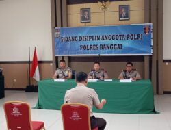Propam Polres Banggai Gelar Sidang Disiplin Dua Anggota Polri