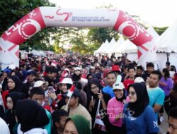 Ribuan Masyarakat Padati Kawasan Pantai Nek Aji Toboali, Rasakan Semarak Pekan Sehat HUT PT Timah