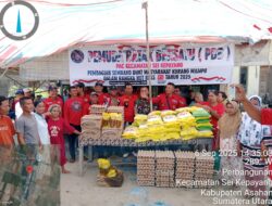 Semarakkan HUT RI ke 80, DPC Pemuda Batak Bersatu Kabupaten Asahan Berbagi Sembako Gratis.