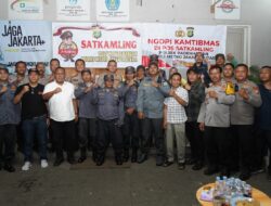 Kapolres Metro Jakarta Utara Tinjau Satkamling di Ancol