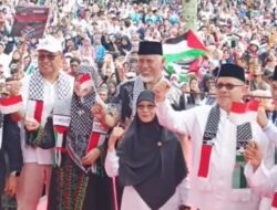 Muhidi Hadiri Aksi Bela Palestina, Donasi Terkumpul Rp1,8 Miliar