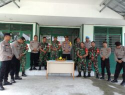 HUT TNI ke-80, Koramil 1011-16/Kahayan Tengah Sambut Kunjungan Kapolsek dan Gelar Gerakan Pasar Murah