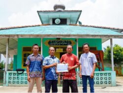 MIND ID PT Timah Salur Bantuan Pembangunan Masjid Al-Barokah di Air Simpur