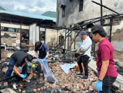 Polres Banggai Olah TKP Kebakaran Rumah di Jalan S. Musi Luwuk, Berikut Kronologinya