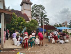 Salurkan Bantuan Sembako 4 Ton di Lingkungan VI Gunung Payung Usai Pascabencana