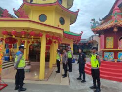 Polres Tanjab Barat Sterilisasi Vihara dan Siagakan Personel Amankan Perayaan Imlek