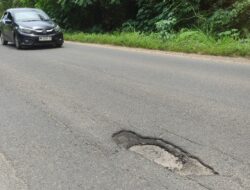 Jalan Raya Sungaiselan-Pangkalpinang Berlubang-lubang, Masyarakat Bateng Tunggu Aksi PUPR Babel