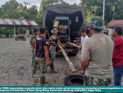 Satgas TMMD Ke-127 Kodim 0116/Nagan Raya Percepat Pembangunan Jalan dan Drainase di Desa Ujong Blang
