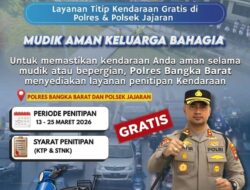 Kapolres Bangka Barat Sediakan Titip Kendaraan Gratis Saat Mudik, Warga Bisa Titip di Polres dan Polsek