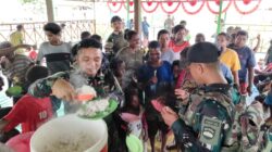 Jumat Berkah di Tanah Asmat: Satgas Yonif 123/Rajawali Gelar Komsos dan Makan Bersama Warga Kampung Binam